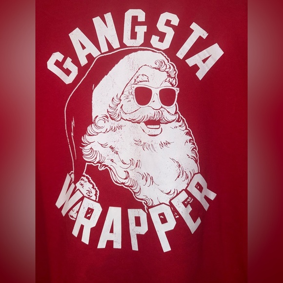 Holiday Time Red Gangsta Wrapper Men's Sweater NWOT - Picture 2 of 6